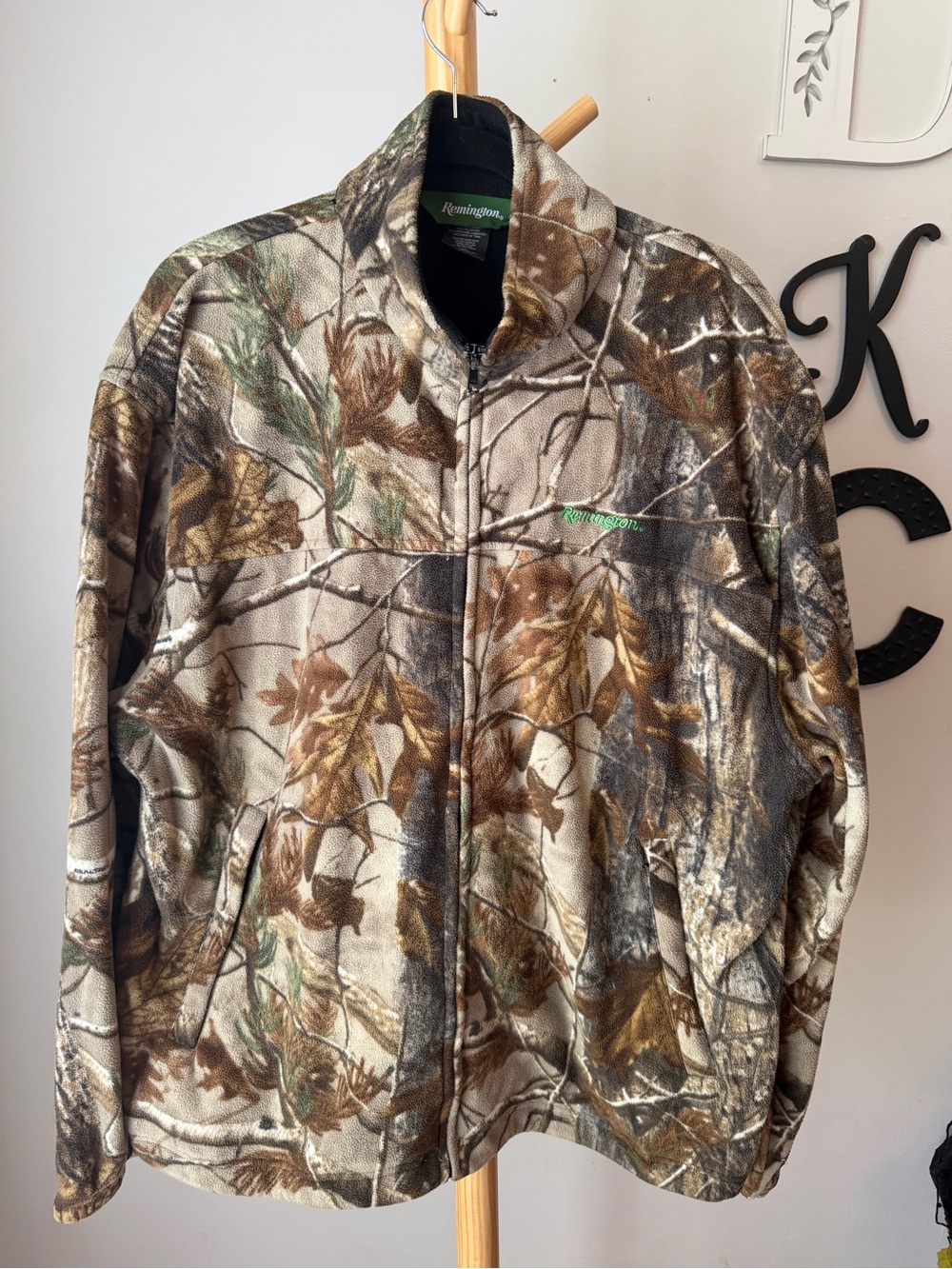 Vintage Remington Realtree Camo Jacket Men’s Size XL Full Zip Fleece Coat